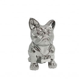 Διακοσμητικό Σκυλάκι Κεραμικό Ασημί Art Et Lumiere 15,5x10,5x18,5εκ. 20502
