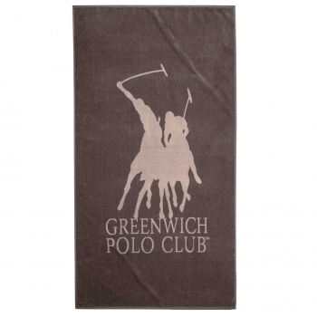 Πετσέτα Θαλάσσης Βαμβακερή 90x170εκ. Essential 3786 Καφέ Greenwich Polo Club