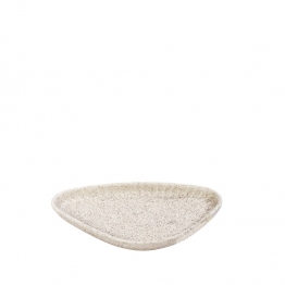 Πιάτο Γλυκού Τριγωνικό Stoneware Gobi White-Sand Matte ESPIEL 15x8,5x2εκ. OW2030K6