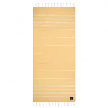 Πετσέτα Θαλάσσης-Παρεό Βαμβακερή 80x180εκ. Essential 3809 Κίτρινη Greenwich Polo Club