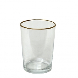 Ποτήρι Νερού Γυάλινο-Χρυσό Διάφανο ESPIEL 510ml-8,8x12εκ. RAB146K6