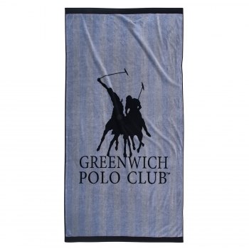 Πετσέτα Θαλάσσης Βαμβακερή 90x180εκ. Essential 3856 Γκρι Greenwich Polo Club