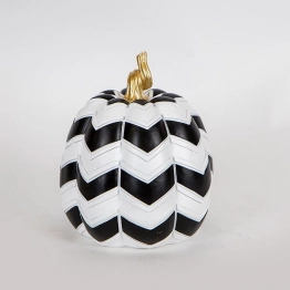 Διακοσμητική Κολοκύθα Λευκή-Μαύρη 17,5x17,5x21εκ. ESTHETI 752-28532