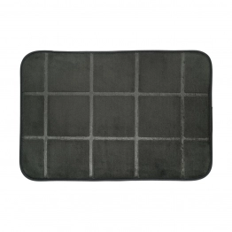 Ταπέτο Μπάνιου Polyester Tiles Μαύρο 40x60εκ. Estia 02-28527