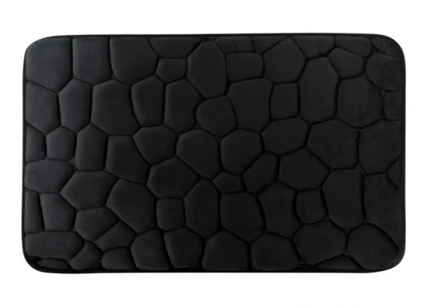 Ταπέτο Μπάνιου Polyester 45x70εκ. Stone Bliss Black 2435691