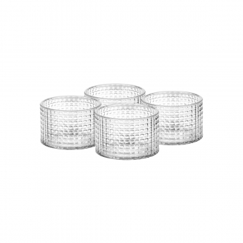 Δαχτυλίδι Πετσέτας Σετ 4τμχ Κρίκος Γυάλινοι Διάφανοι 4,8x3εκ. Estia 07-36836