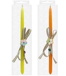 Λαμπάδα Λουλούδι Χρωματιστό Πασχαλίτσα 37εκ. Bunny's 73-1922