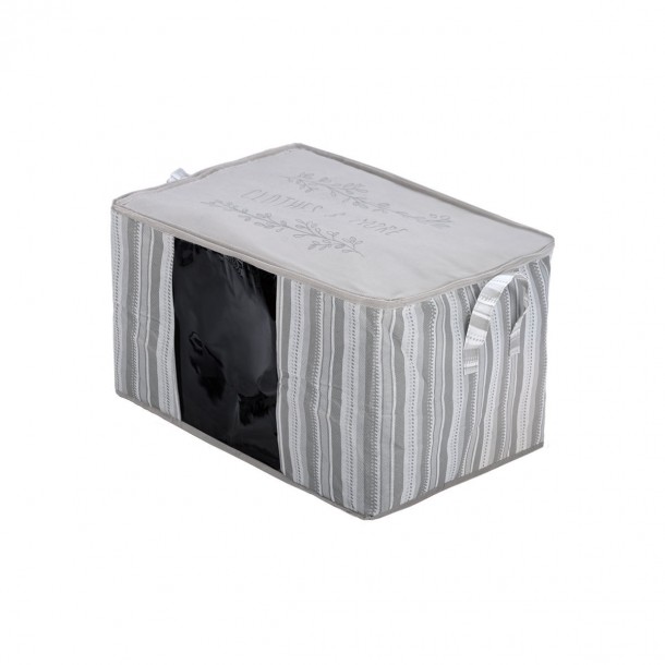 Θήκη Φύλαξης Non Woven Υφασμάτινη Με Παράθυρο 60x45x35εκ. Ιβουάρ Estia 03-23980