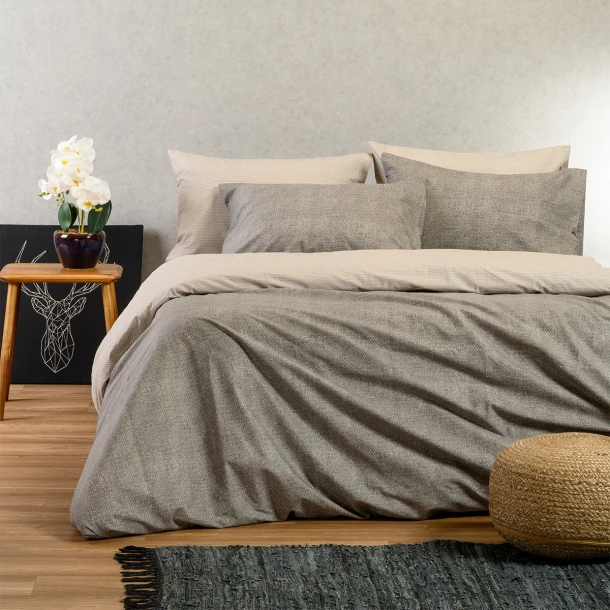 Σετ Σεντόνια Βαμβακερά Υπέρδιπλα 235x270εκ. Luca Grey Ultra Line Melinen 20005471