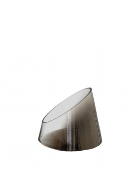 Κηροπήγιο Χειροποίητο Φυσητό Γυαλί Ασημί 16,4x17,5εκ. Zen Collection 25.43.52128