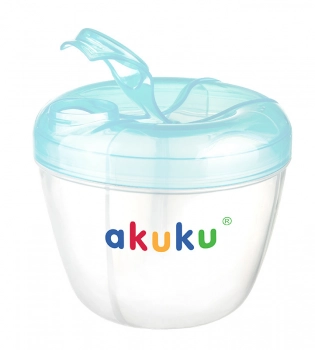 Δοχείο Για Γάλα Σε Σκόνη Με 4 Χωρίσματα Πλαστικό Γαλάζιο akuku A0461