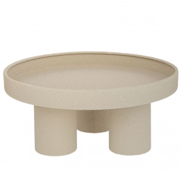 Διακοσμητική Πιατέλα Μεταλλική Κρεμ Με Ποδαράκια 30x30x13εκ. iliadis 92566