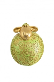 Διακοσμητικό Πασχαλινό Πρόβατο Polyester Πράσινο-Χρυσό 13x11x12,5εκ. Zen Collection 26.7.52591