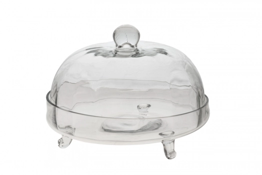 Τουρτιέρα Γυάλινη Διάφανη Με Βάση 29,5x23εκ. Zen Collection 18.6.43445-ΖΕΝ