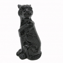 Διακοσμητική Τίγρης Κεραμική Μαύρη Art Et Lumiere 13,5x11,5x30,5εκ. 30507