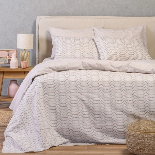 Σετ Σεντόνια Βαμβακερά Υπέρδιπλα 235x270εκ. Paris Grey Ultra Line Melinen 20005810