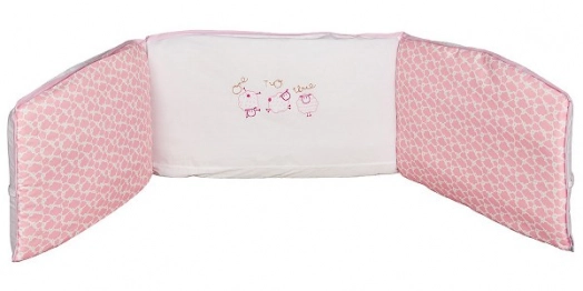 Πάντα Κούνιας Βαμβακερή 35x195εκ. Sheep Ροζ 70291