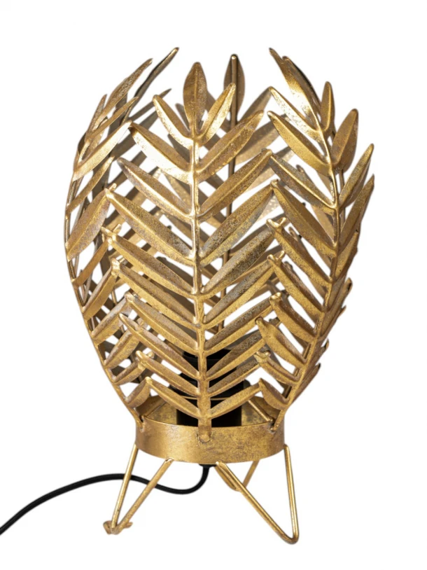 Φωτιστικό Επιτραπέζιο Μεταλλικό Χρυσά Φύλλα 20x20x33εκ. Zen Collection 24.38.51037