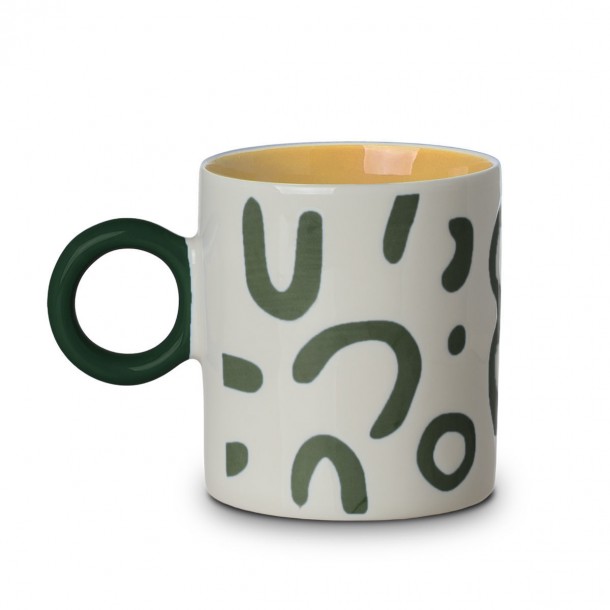 Κούπα New Bone 450ml-8,9x10εκ. Πράσινη Mood Flow Estia  07-35112