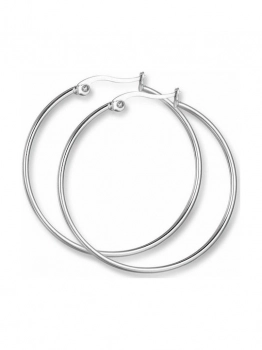 Σκουλαρίκια Κρίκοι Ανοξείδωτο Ατσάλι Ασημί 5εκ. 24-0503