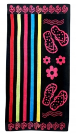 Πετσέτα Θαλάσσης Βαμβακερή Βελουτέ Ζακάρ 85x160εκ. Design 12 Komvos Home 7088885-33