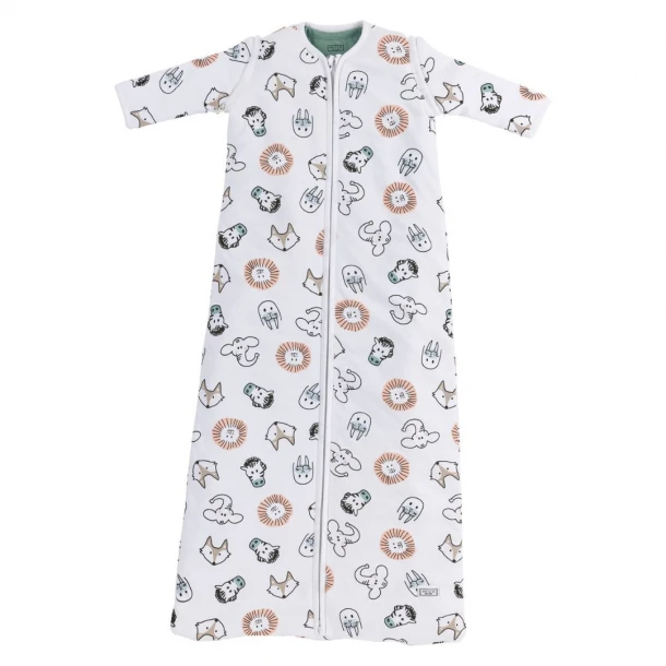 Υπνόσακος 4 Εποχών Βαμβακερός Με Αποσπώμενα Μανίκια 0.5Tog & 2.5Tog 6-36 Μηνών Baby Animal Multicolour Meyco MEY-509056