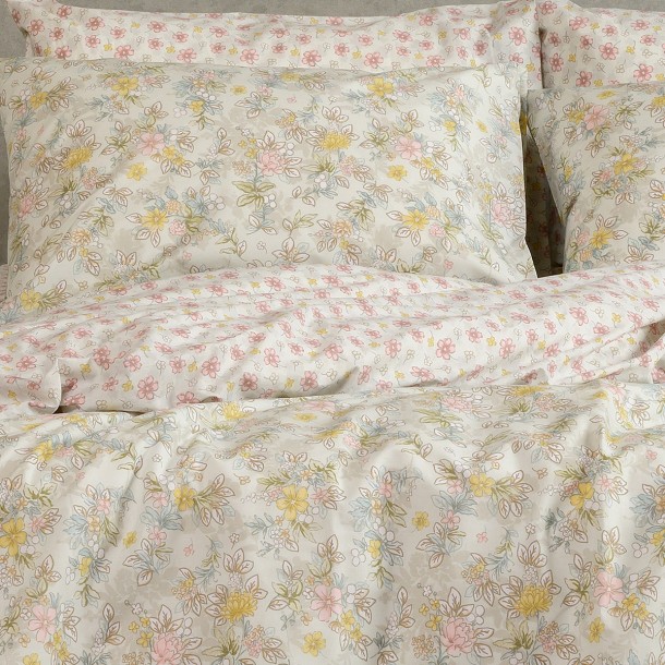 Ζεύγος Μαξιλαροθήκες Polycotton 50x70εκ. Chloe Aqua Casual Line Mini Melinen 20004777