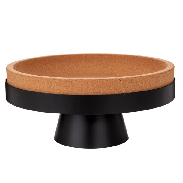 Δίσκος Διακοσμητικός Μεταλλικός Μαύρος Με Φελλό 28x13εκ. iliadis 93103