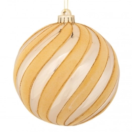 Χριστουγεννιάτικη Μπάλα Πλαστική Γυαλιστερή Σαμπανί 15εκ. iliadis 90980