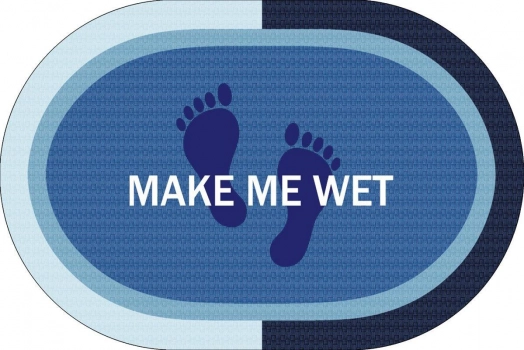 Ταπέτο Μπάνιου Αντιολισθητικό Polyester 50x70εκ. Make Me Wet Sky Blue DimCol
