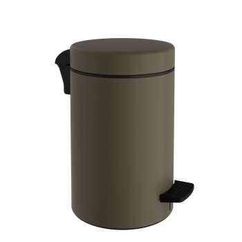 Καλάθι Απορριμμάτων 10lt-Φ20x37εκ. Soft Close Ανοξείδωτο Matte Light Bronze Pam & Co 2037-963