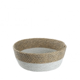Καλάθι Σερβιρίσματος Rattan Natural-Λευκό 24x6εκ. ESPIEL FEX111