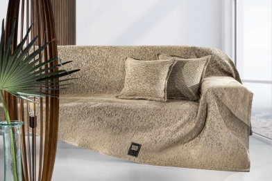 Ριχτάρι Τριθέσιος Polycotton Chenille Matis Natural 180x300εκ. Guy Laroche