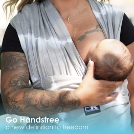 Μάρσιπος Βαμβακερός Large Tie Dye Graphite Grey Baby K’tan BKBC-TD-GG-L