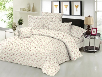 Σεντόνι Μεμονωμένο Εμπριμέ Polycotton Υπέρδιπλο 220x240εκ. Spring Cream Komvos Home 7002201-57
