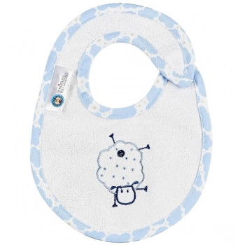 Σαλιάρα Polycotton Μικρή Sheep Σιέλ 19192