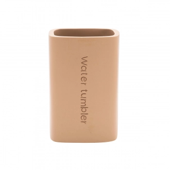 Ποτηροθήκη Ρητίνης Μπεζ Text estia 6,7x10εκ. 02-13424