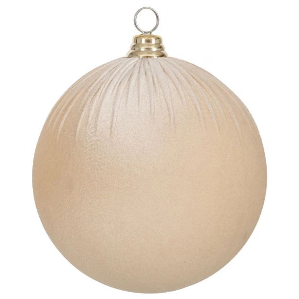 Χριστουγεννιάτικη Μπάλα Βελούδινη Κρεμ 30εκ. iliadis 90624