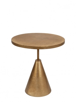 Τραπέζι Βοηθητικό Μεταλλικό Σφυρίλατο Χρυσό 60,5x65,5εκ. Zen Collection 25.55.52279