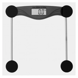 Ζυγαριά Μπάνιου Αυτόματη Γυάλινη Μαύρη-Διάφανη ESPIEL 30,5x31x3εκ. SCH6M732585