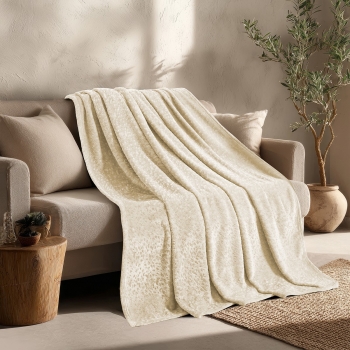 Ριχτάρι Flannel Πολυθρόνας 130x170εκ. Giza Ecru Melinen 20005197