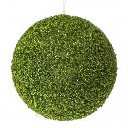Χριστουγεννιάτικη Μπάλα Polyfoam Λαχανί Glitter 15εκ. iliadis 83534