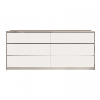 Συρταριέρα Kuanger pakoworld σε λευκή-φυσική απόχρωση 120x40x70εκ