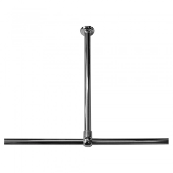 Στήριγμα Οροφής Για Βραχίονα Μπάνιου Γωνιακό Αλουμινίου Chrome 2,8x2,8x60εκ. Sealskin 276668618