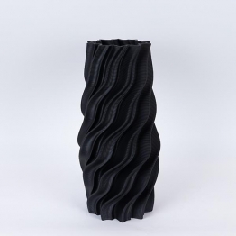 Βάζο Πορσελάνης 3D Μαύρο 18x19x39εκ. ESTHETI 752-21100
