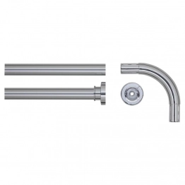 Βραχίονας Μπάνιου Γωνιακός Αλουμινίου Chrome 2,8x2,8x90εκ. Sealskin 276666218