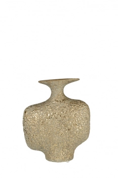 Βάζο Κεραμικό Σαγρέ Γκρι-Χρυσό 21x8,3x24,5εκ. Zen Collection 26.23.52949