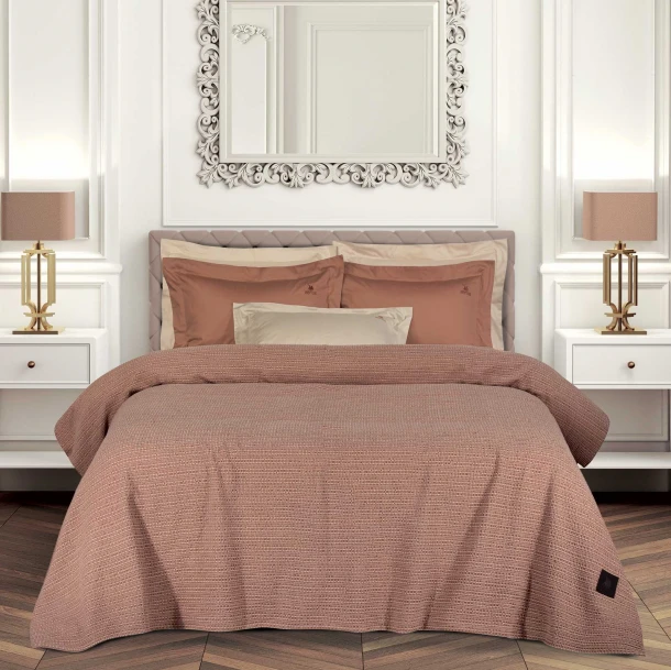Κουβέρτα Πικέ Βαμβακερή Μονή 160x240εκ. Essential 4459 Salmon Greenwich Polo Club