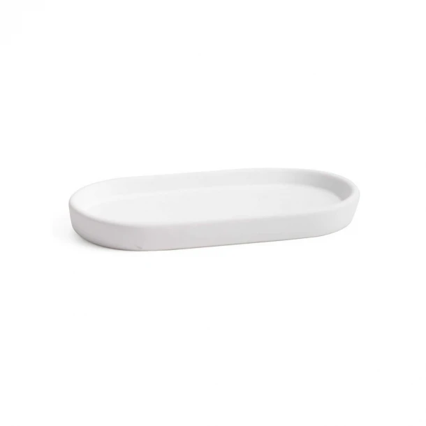 Δίσκος Μπάνιου Κεραμικός Fjord Soft White 19,5x10x2εκ. Estia 02-37383