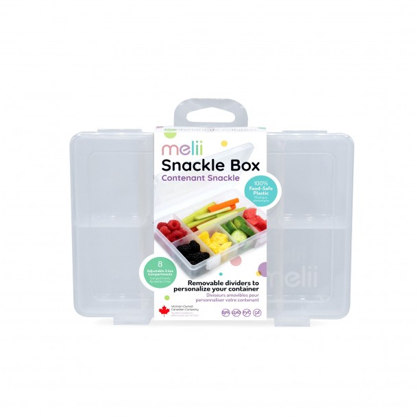 Φαγητοδοχείο Πλαστικό Με 8 Χωρίσματα 100ml Snackle Box Medium Transparent Melii MEL23400